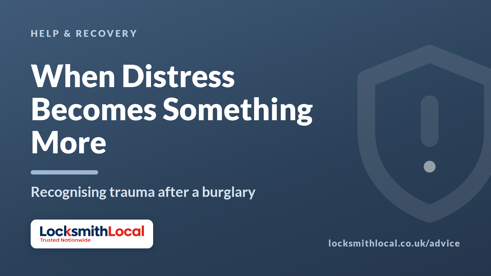 When Distress Becomes Something More: Trauma and PTSD After a Burglary