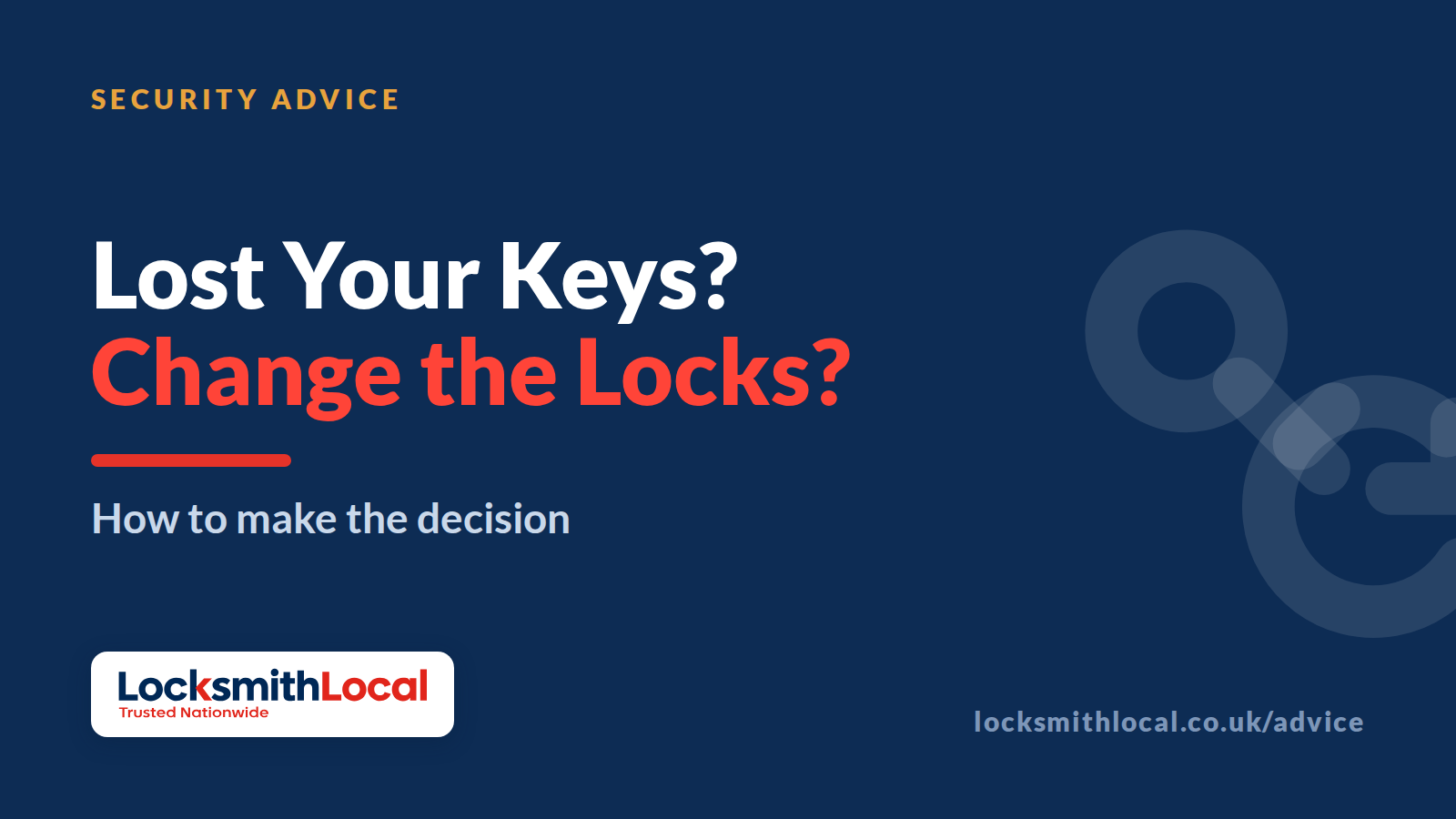 I've Lost My Keys &mdash; Do I Need to Change the Locks?