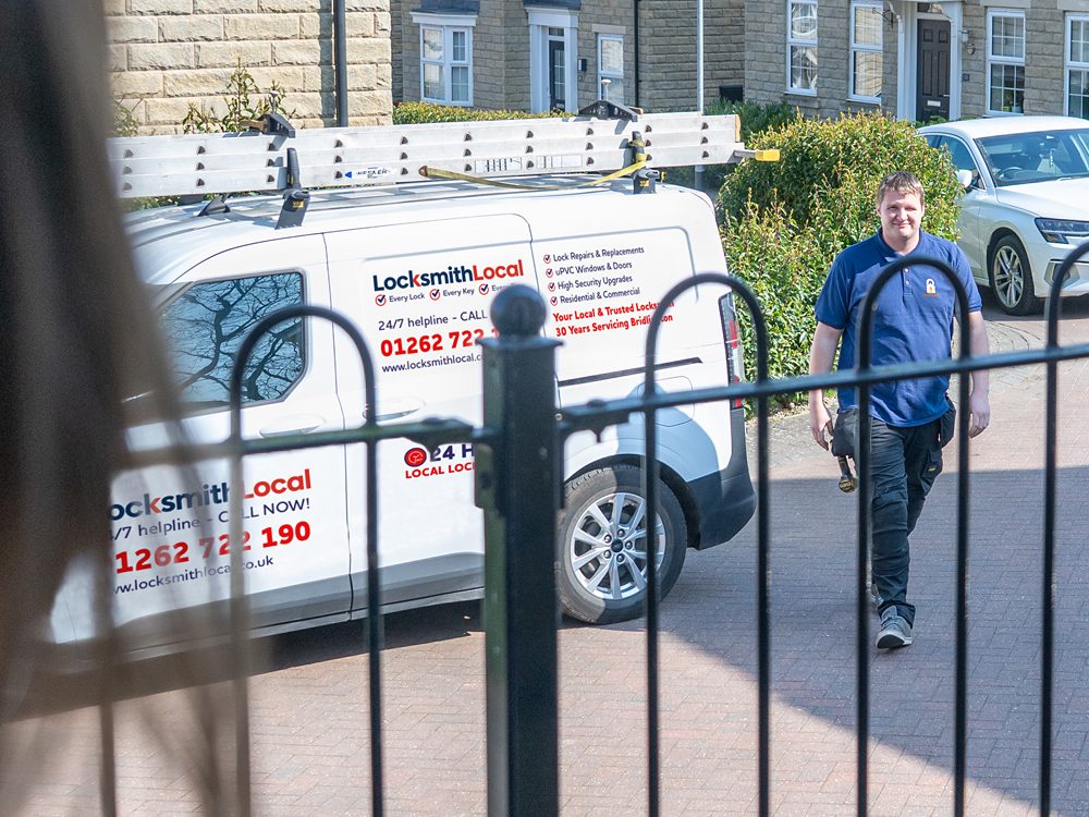 Danny arriving to help in Bridlington
