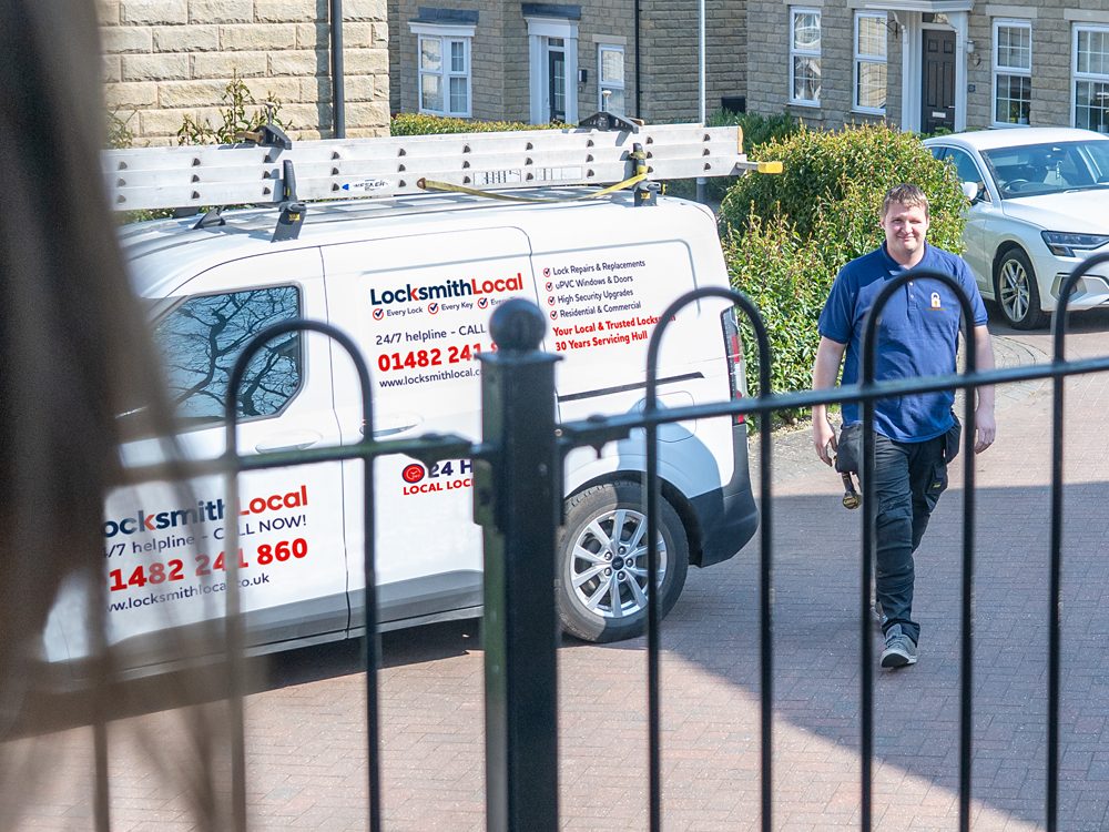 James's liveried locksmith van in Hull