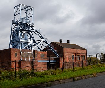 Cortonwood pit-head monument, commemorating Barnsley's coal-mining history