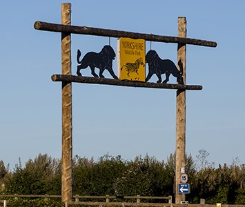 The entrance to Yorkshire Wildlife Park, the popular wildlife attraction near Doncaster