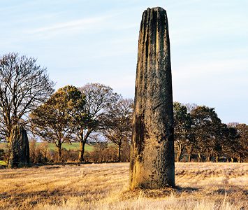 The Devil's Arrows, the towering prehistoric standing stones in a field at Boroughbridge, raised over 4,000 years ago