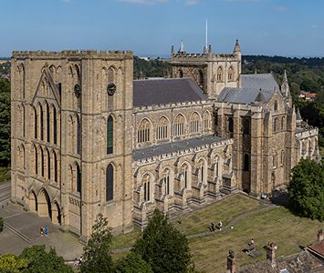 Ripon Cathedral, the great medieval church at the heart of the small cathedral city of Ripon, north of Harrogate