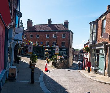 A bustling street in the centre of Ripon, the historic market and cathedral city north of Harrogate