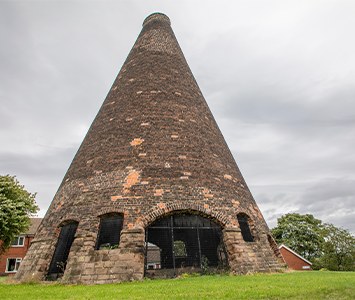 The 18th-century Catcliffe glass cone, a scheduled monument near Rotherham
