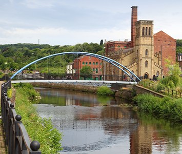The River Don as it flows through central Sheffield
