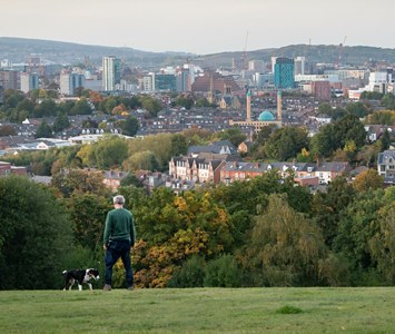 A view over the city of Sheffield