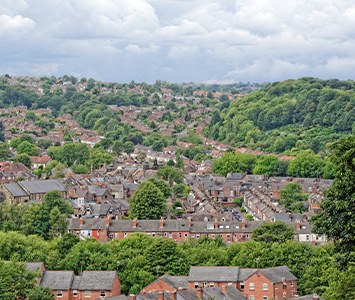 Typical residential streets in Sheffield
