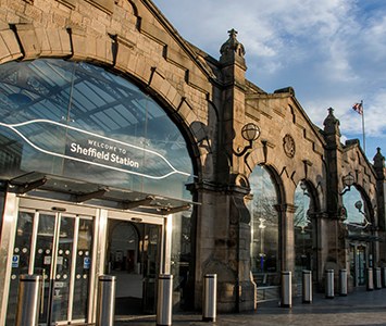 Sheffield railway station, the city's main rail gateway
